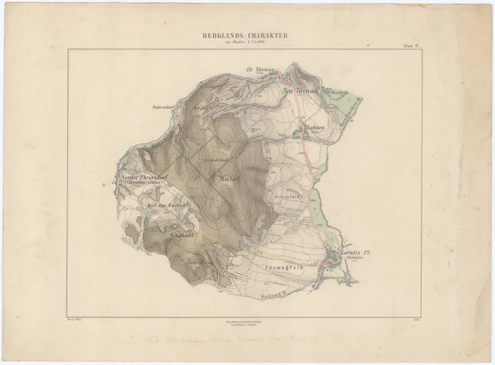 Voorbeeld van de oude kaart