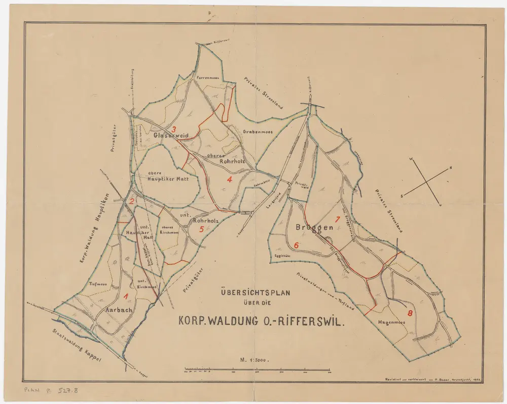 Voorbeeld van de oude kaart