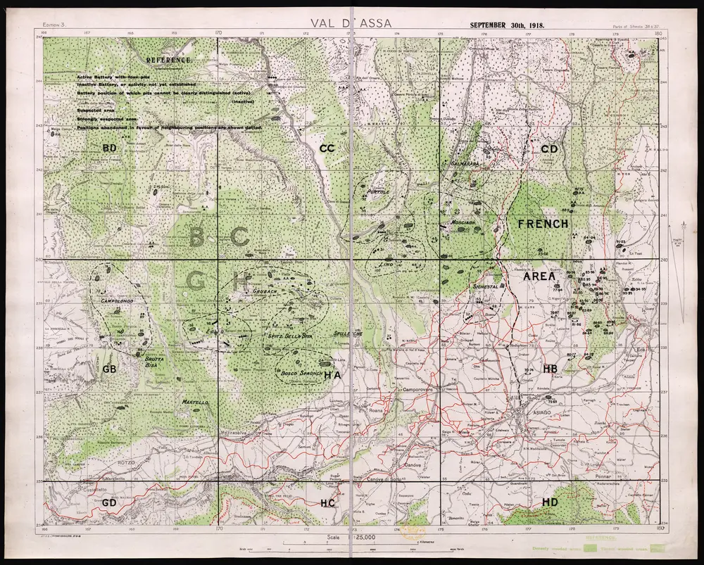 Voorbeeld van de oude kaart