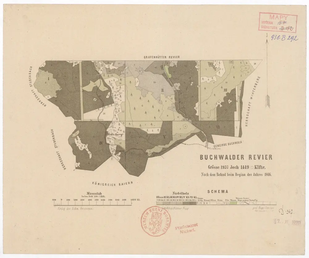 Voorbeeld van de oude kaart