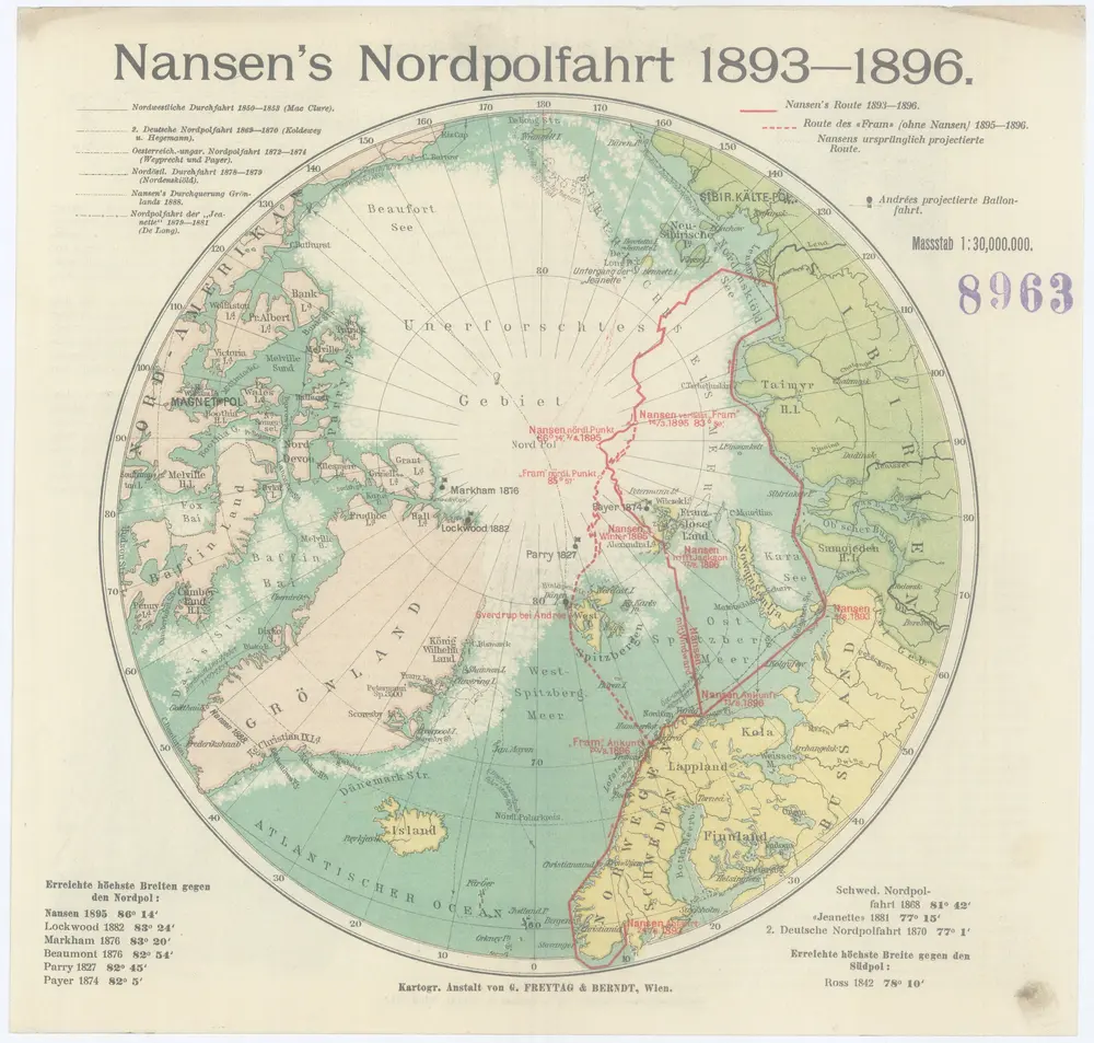 Voorbeeld van de oude kaart