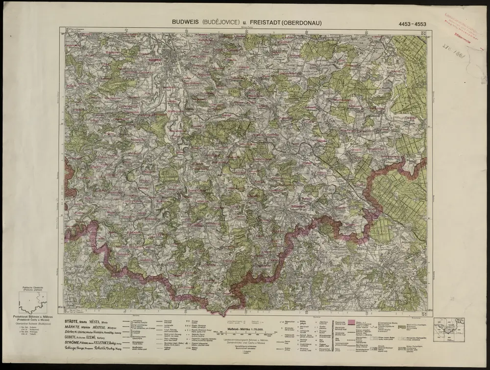 Voorbeeld van de oude kaart