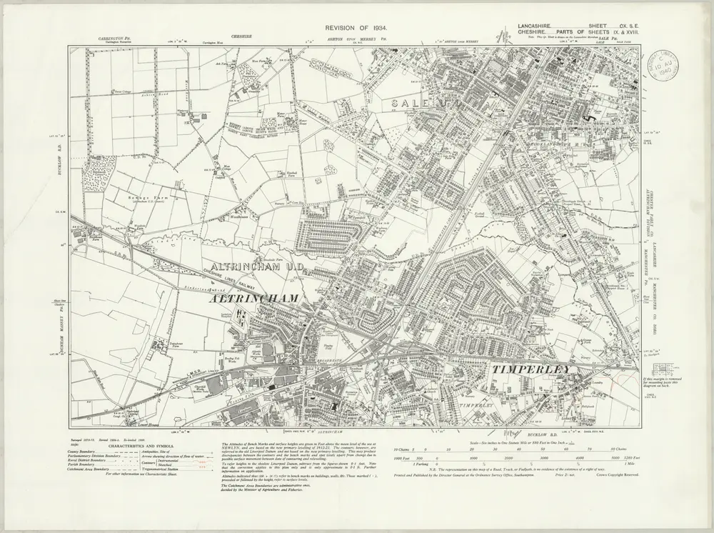 Voorbeeld van de oude kaart