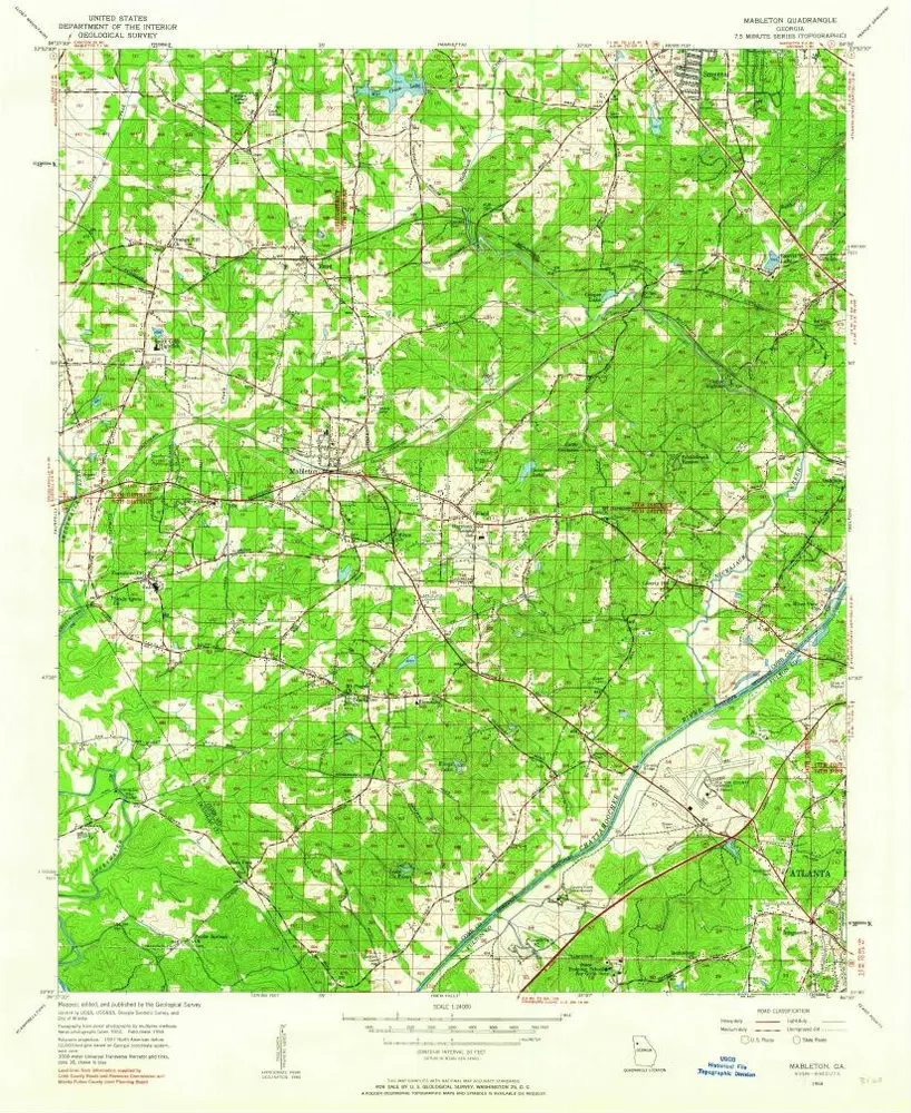 Voorbeeld van de oude kaart