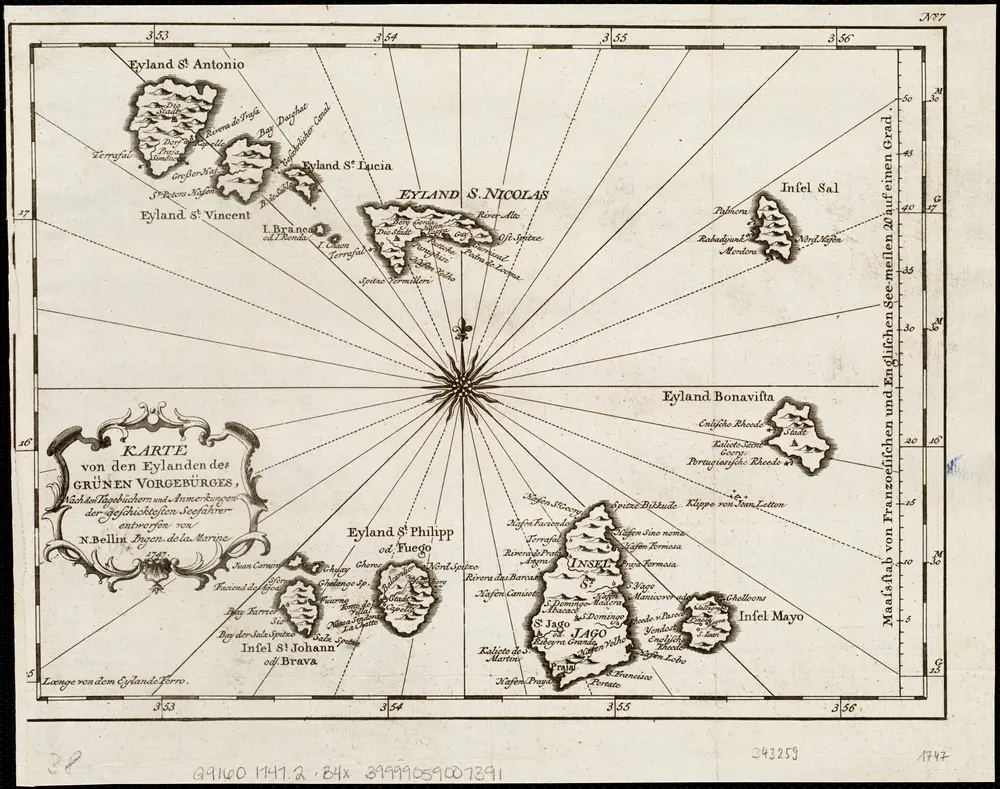 Voorbeeld van de oude kaart