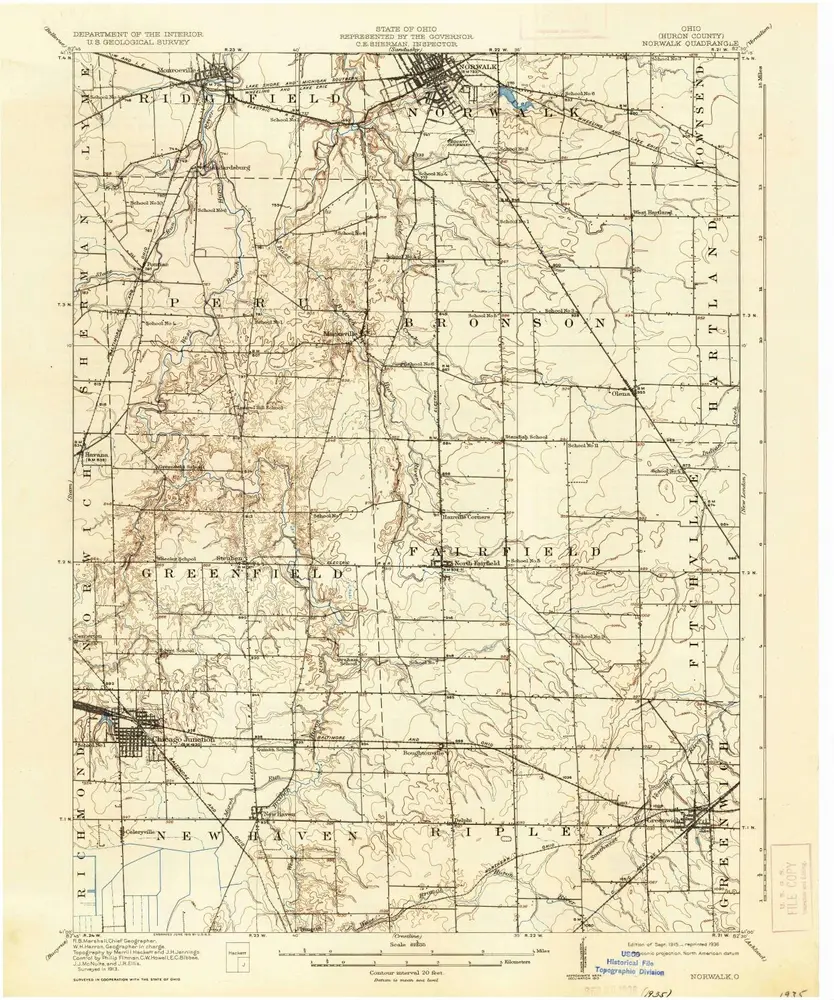 Voorbeeld van de oude kaart