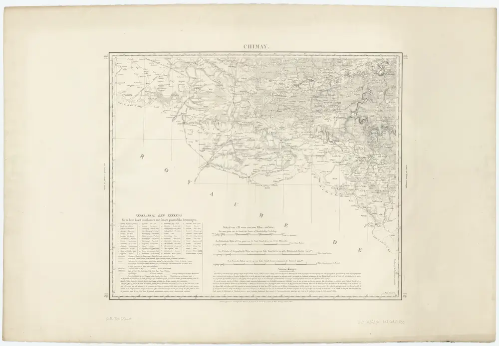 Voorbeeld van de oude kaart