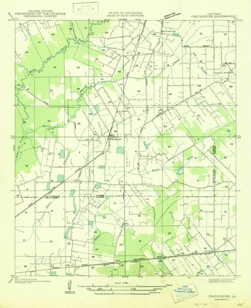 Voorbeeld van de oude kaart