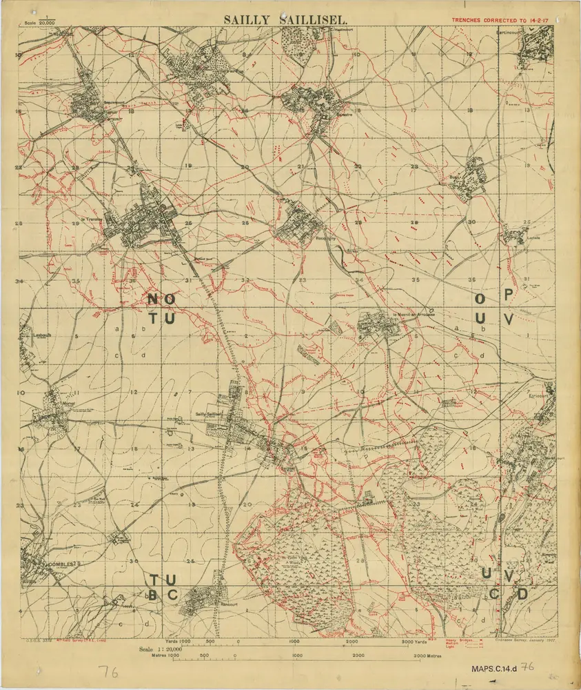 Voorbeeld van de oude kaart