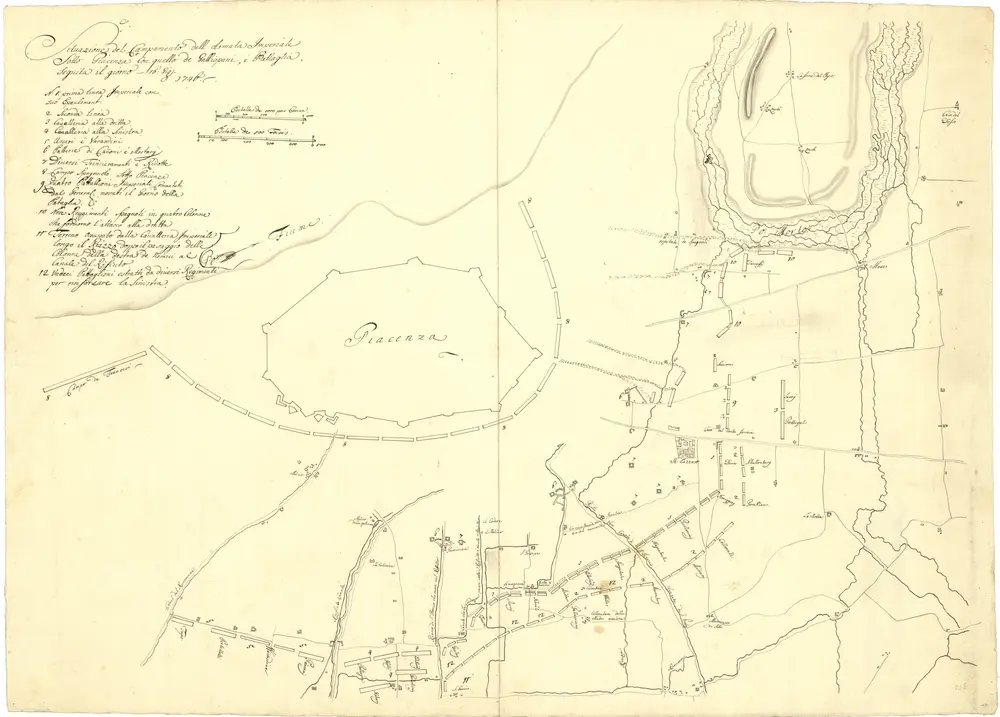 Voorbeeld van de oude kaart