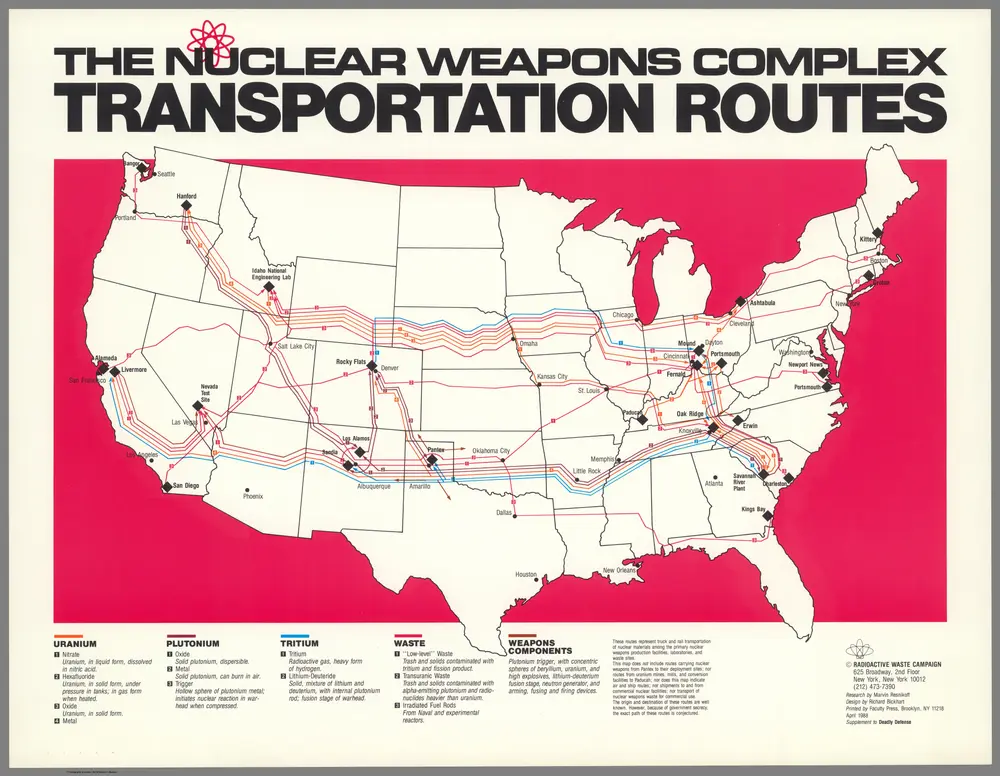 The Nuclear Weapons Complex Transportation Routes.