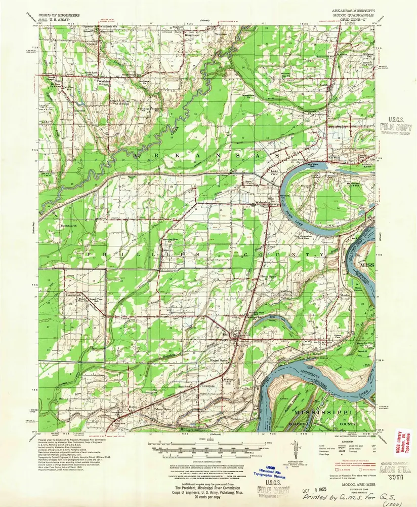 Voorbeeld van de oude kaart