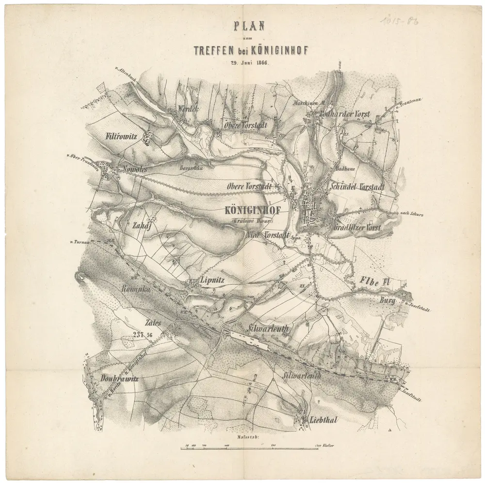 Voorbeeld van de oude kaart