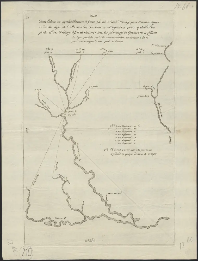 Voorbeeld van de oude kaart