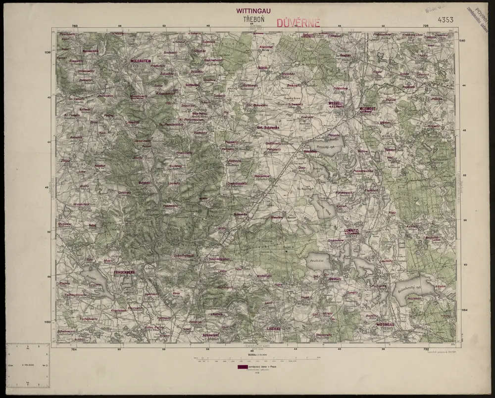 Voorbeeld van de oude kaart