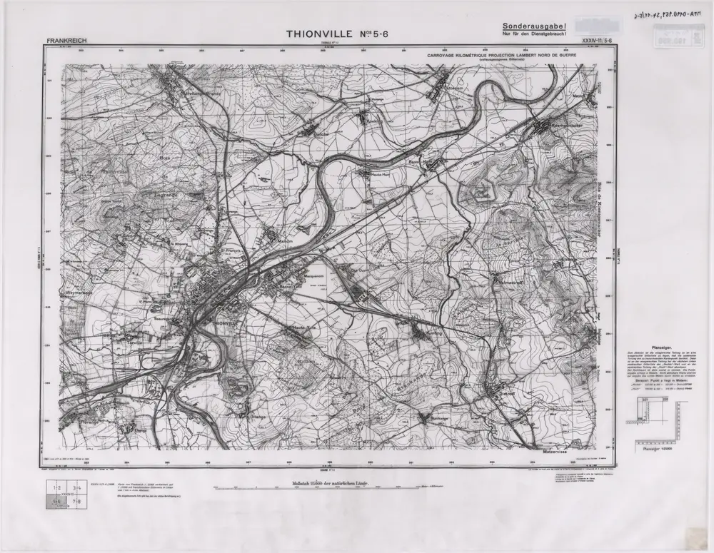 Voorbeeld van de oude kaart