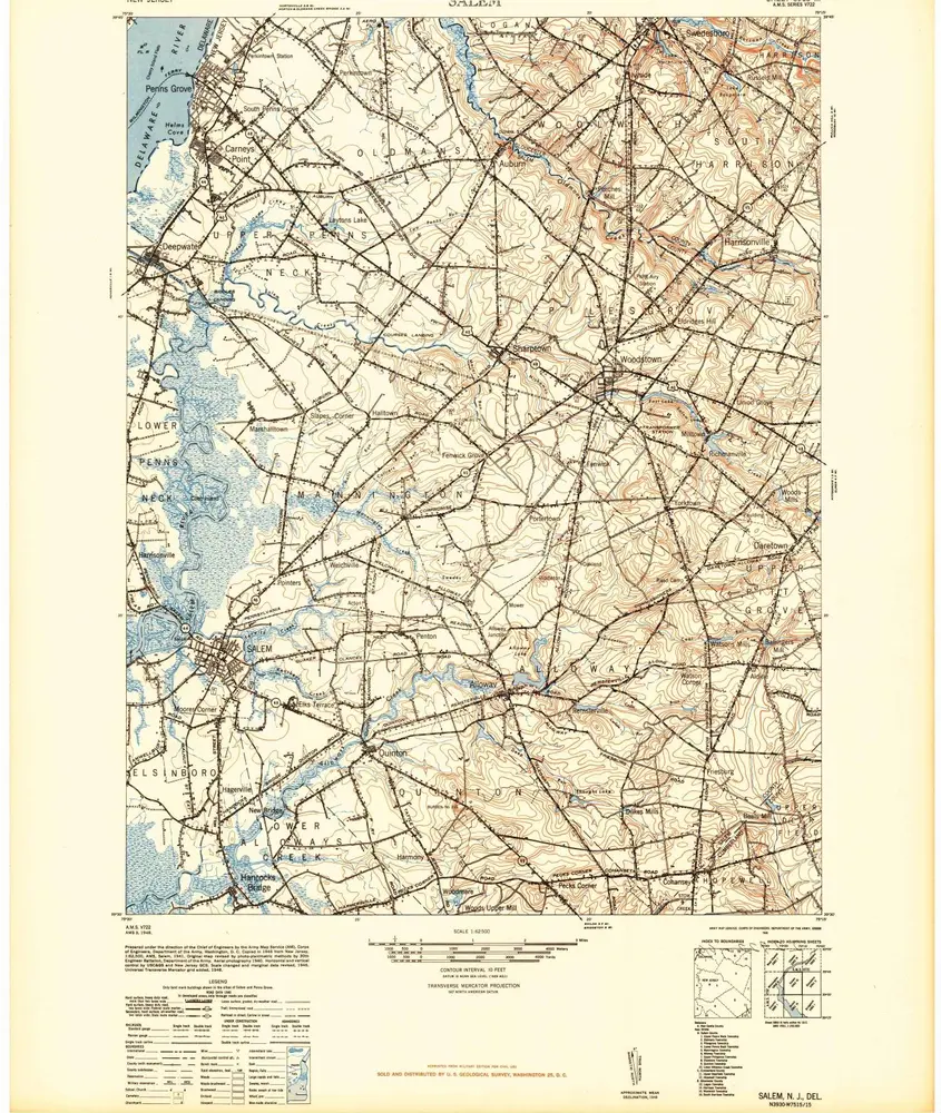 Voorbeeld van de oude kaart