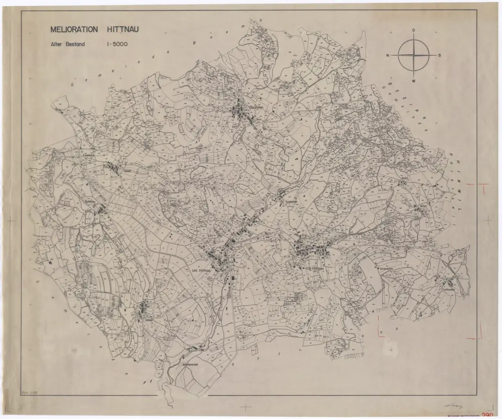 Voorbeeld van de oude kaart