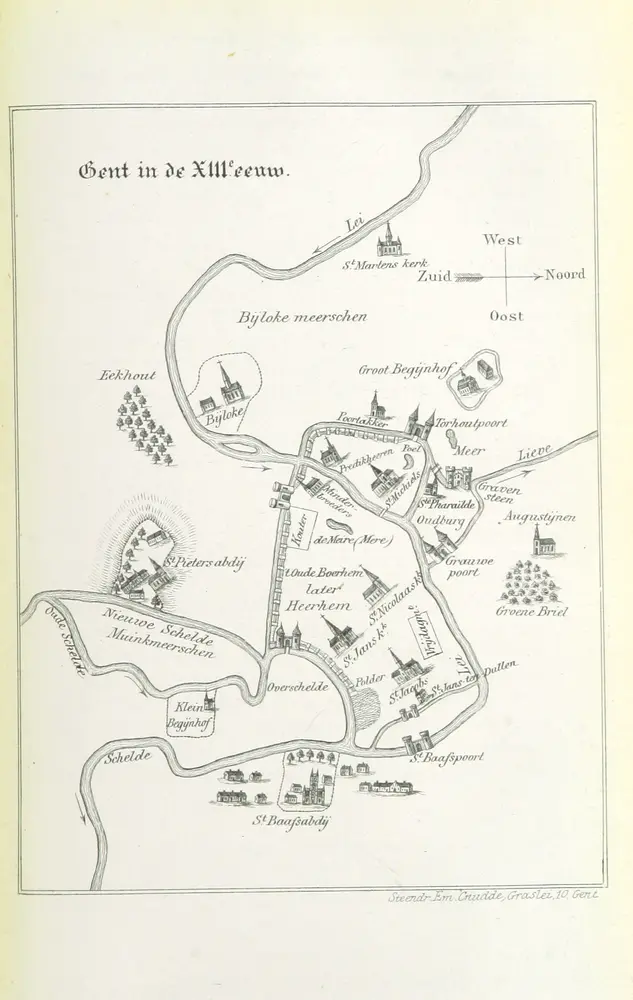 Voorbeeld van de oude kaart