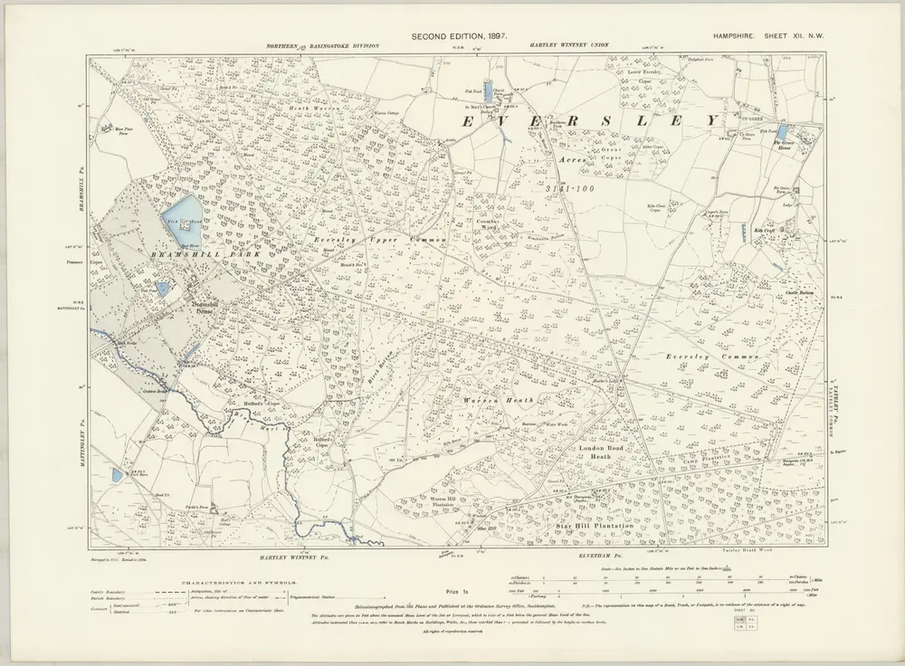 Voorbeeld van de oude kaart