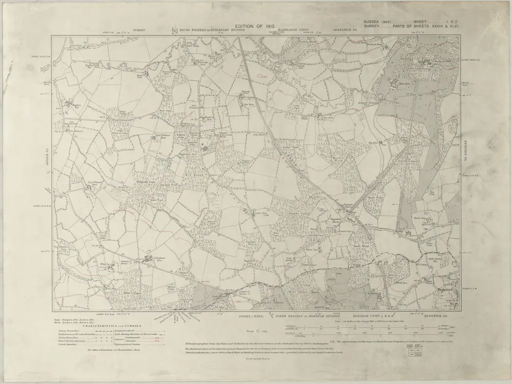 Voorbeeld van de oude kaart