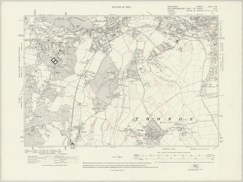 Voorbeeld van de oude kaart