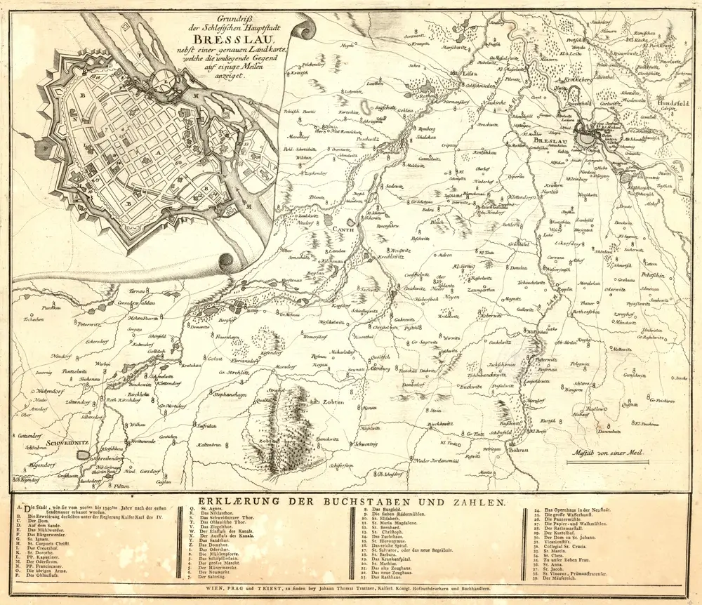 Voorbeeld van de oude kaart