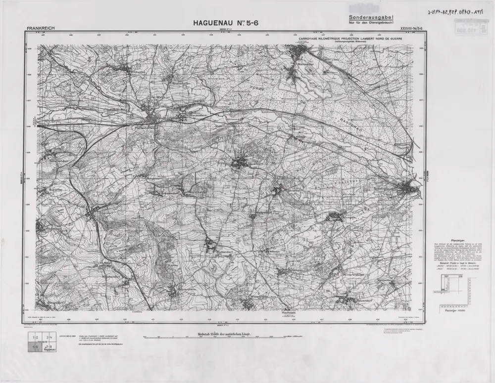 Voorbeeld van de oude kaart