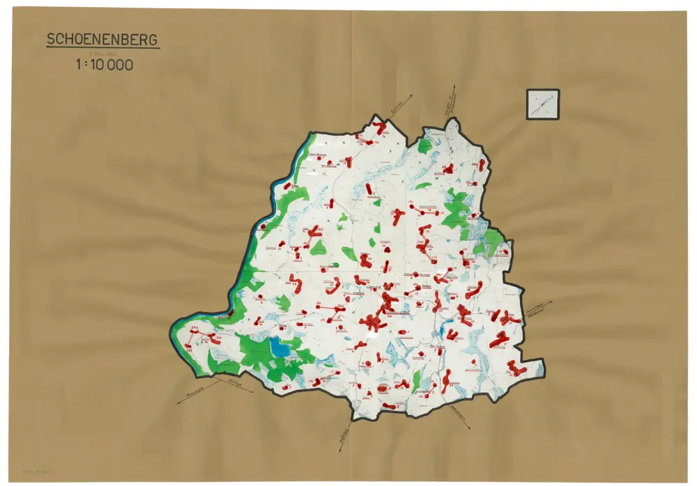 Voorbeeld van de oude kaart