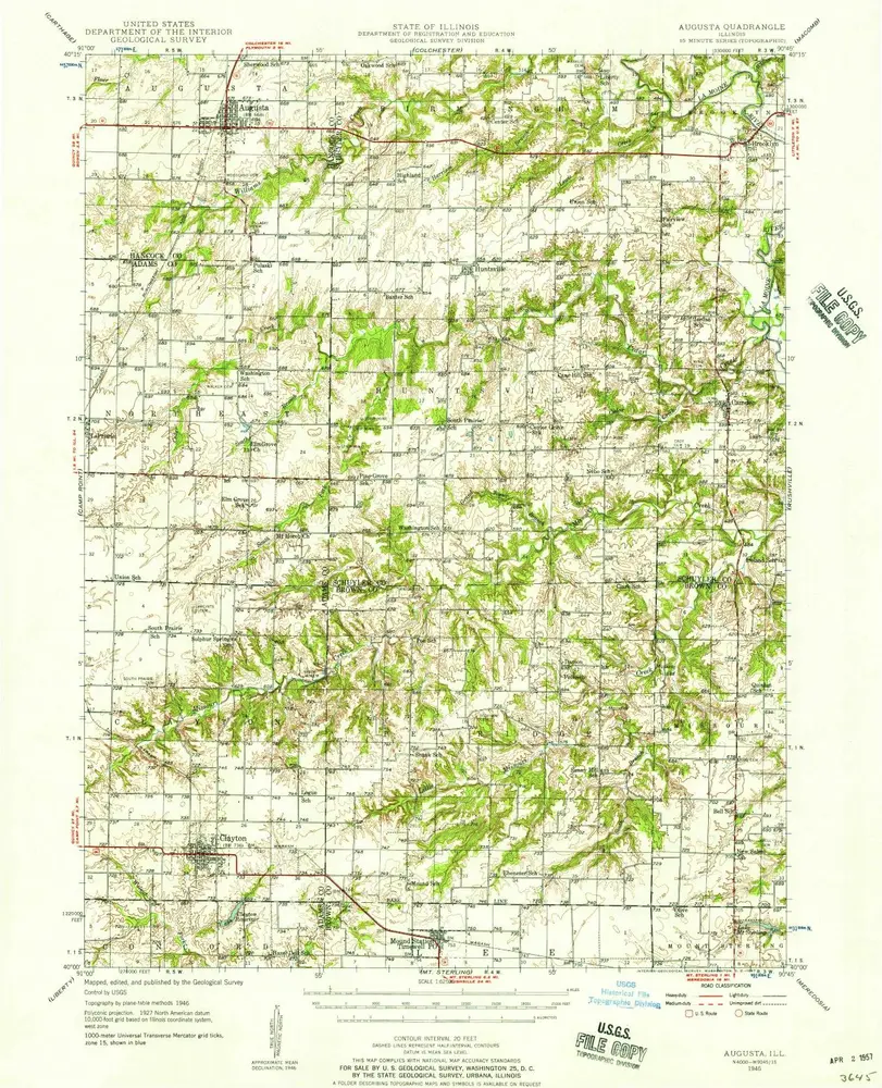 Voorbeeld van de oude kaart