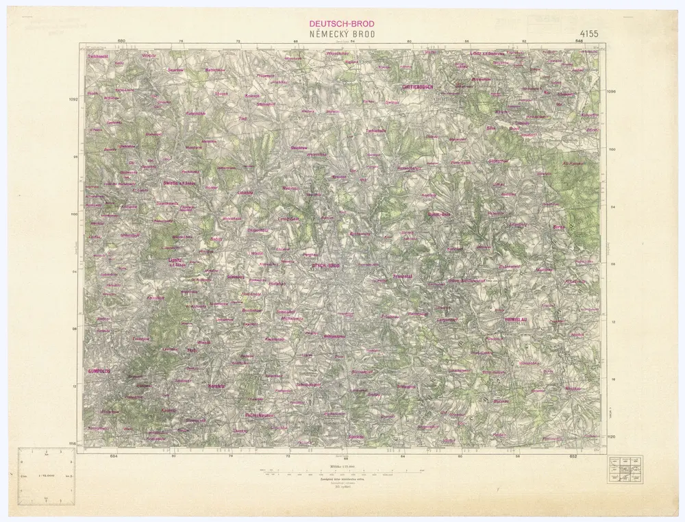 Voorbeeld van de oude kaart