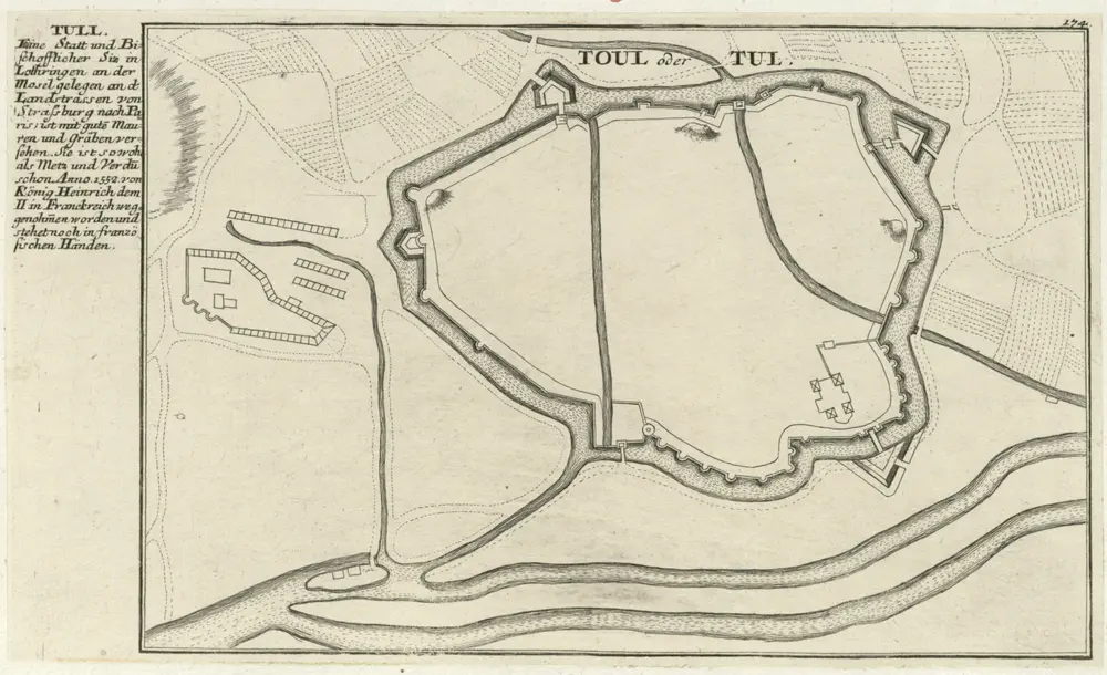 Voorbeeld van de oude kaart