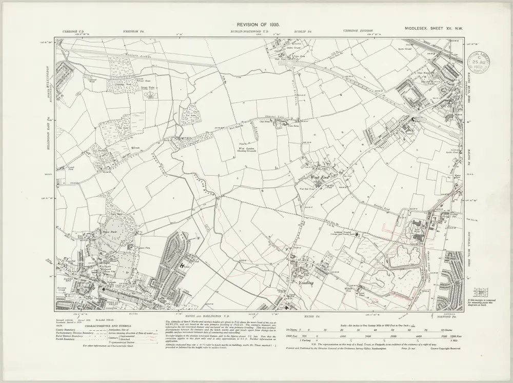 Voorbeeld van de oude kaart