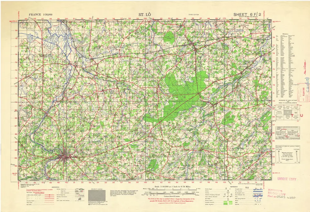 Voorbeeld van de oude kaart