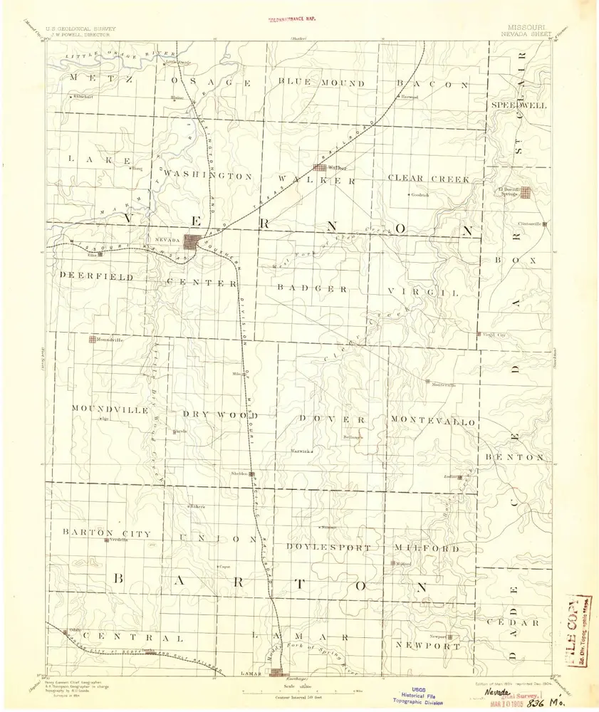 Voorbeeld van de oude kaart