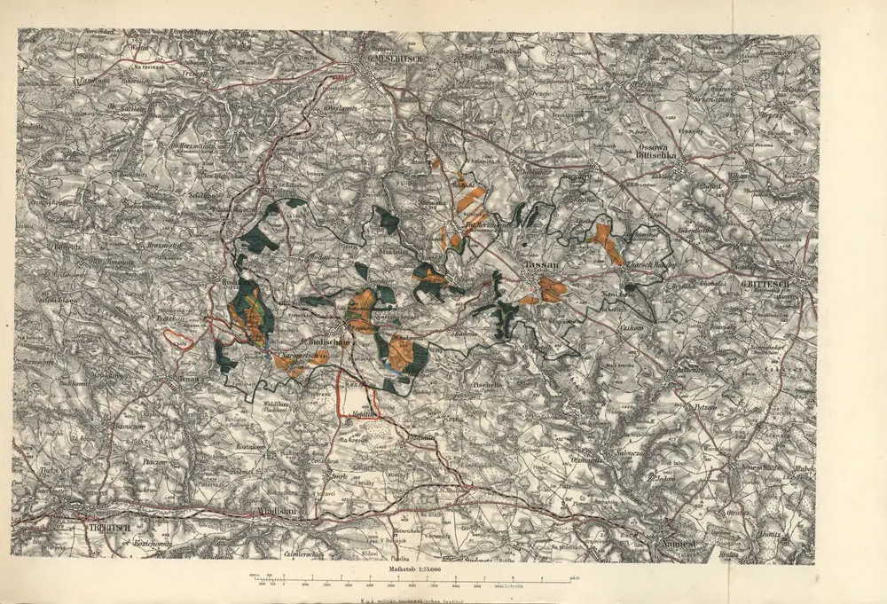 Voorbeeld van de oude kaart