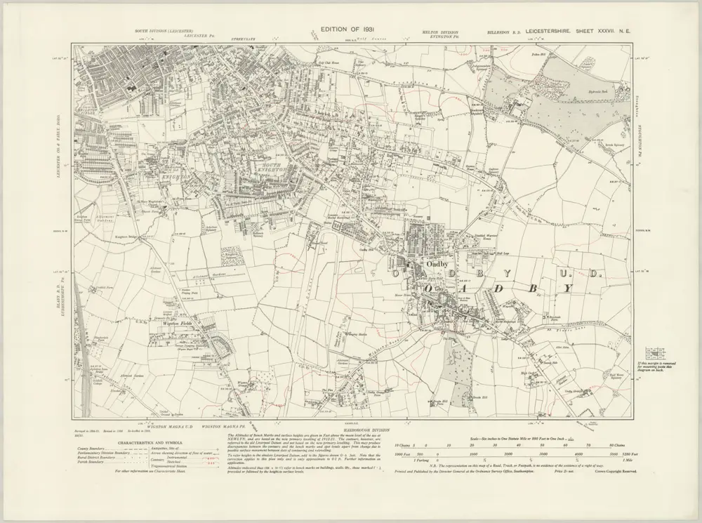 Voorbeeld van de oude kaart